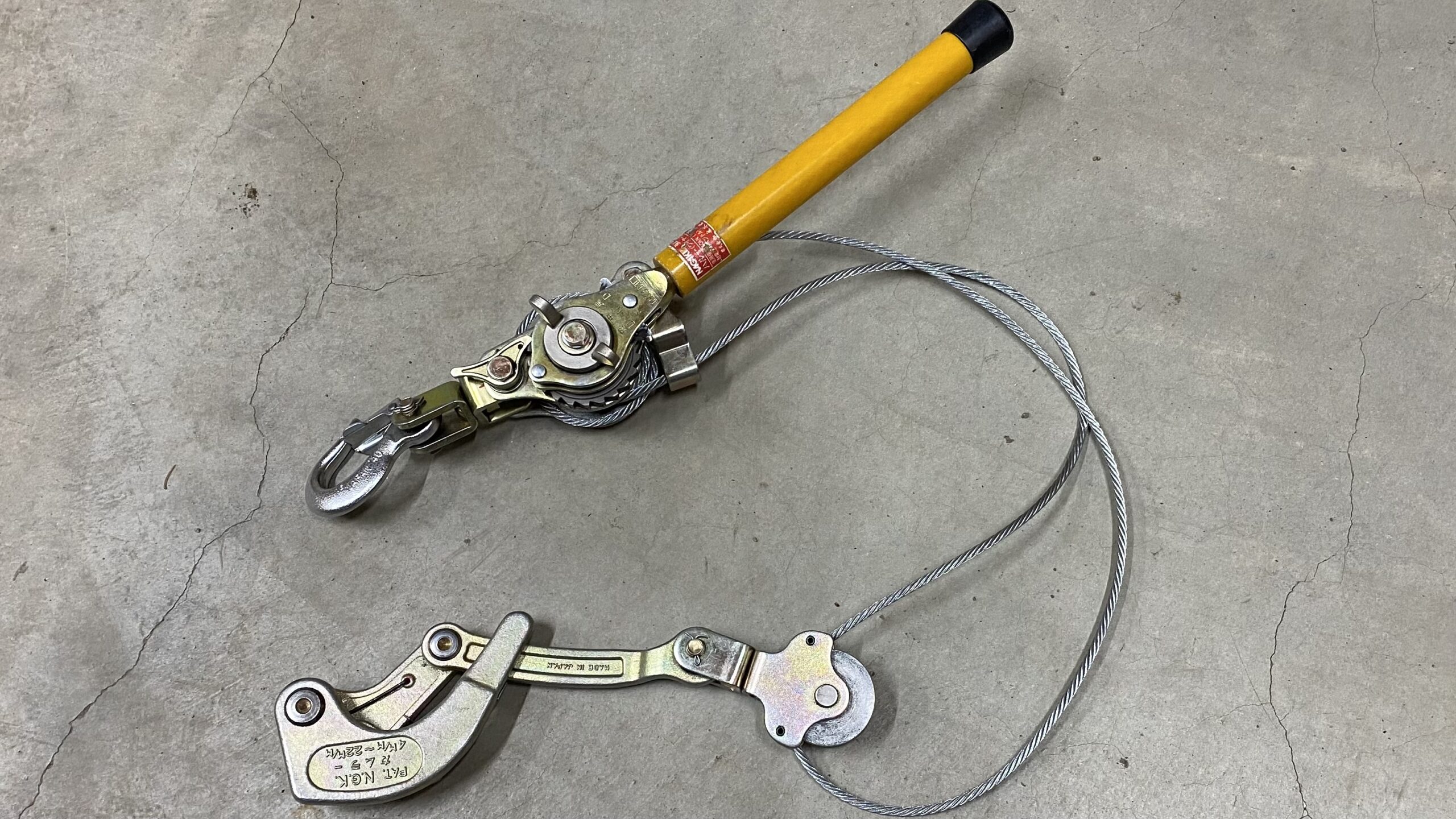 シメラーを購入しました。電柱に電線を張り込む際の不可欠な工具 